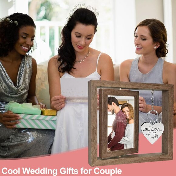 NIB/NWOT Rotating Floating Mr and Mrs Picture Frame - Picture 7 of 7